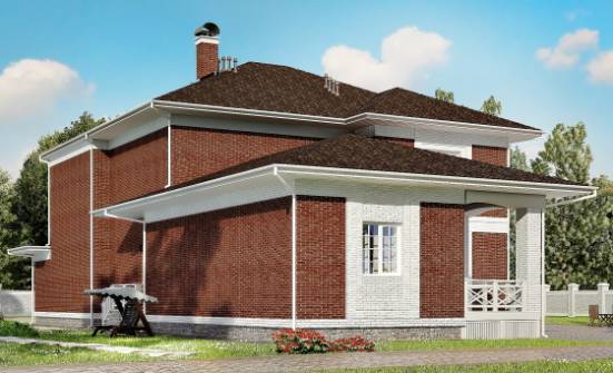 315-001-П Проект двухэтажного дома, гараж, современный дом из кирпича Моршанск | Проекты домов от House Expert