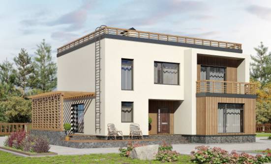 215-002-Л Проект двухэтажного дома, уютный домик из теплоблока Тамбов | Проекты домов от House Expert