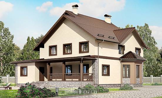 265-003-Л Проект двухэтажного дома, классический дом из блока Моршанск | Проекты домов от House Expert