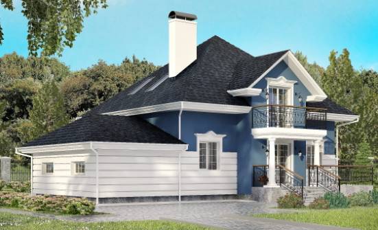 180-002-П Проект двухэтажного дома мансардой, гараж, средний загородный дом из кирпича Тамбов | Проекты домов от House Expert