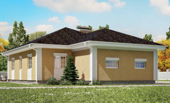 130-002-Л Проект одноэтажного дома, гараж, простой дом из арболита Тамбов | Проекты домов от House Expert