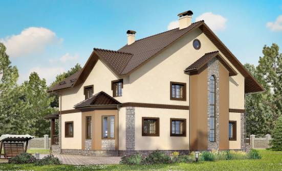 265-003-Л Проект двухэтажного дома, классический дом из блока Моршанск | Проекты домов от House Expert