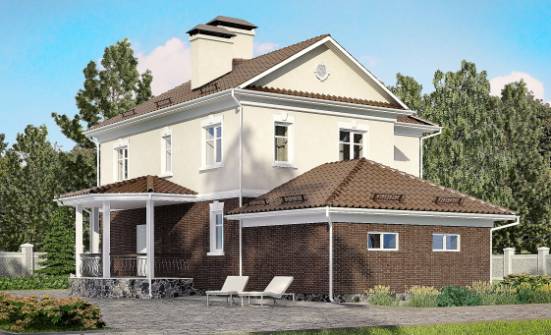 190-002-Л Проект двухэтажного дома, гараж, классический дом из блока Тамбов | Проекты домов от House Expert