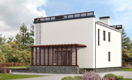 215-002-П Проект двухэтажного дома, классический коттедж из бризолита Мичуринск | Проекты домов от House Expert