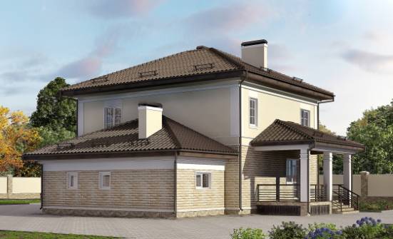 220-007-П Проект двухэтажного дома и гаражом, уютный коттедж из кирпича Моршанск | Проекты домов от House Expert