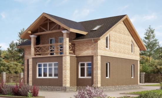 160-014-П Проект двухэтажного дома, доступный загородный дом из поризованных блоков Моршанск | Проекты домов от House Expert