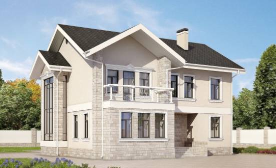 170-008-Л Проект двухэтажного дома, бюджетный дом из арболита Моршанск | Проекты домов от House Expert