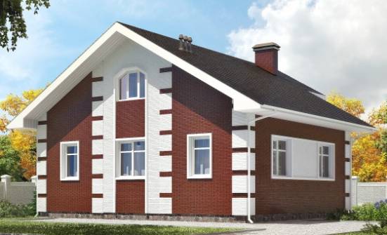 115-001-П Проект двухэтажного дома с мансардой, уютный домик из твинблока Моршанск | Проекты домов от House Expert