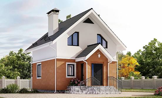 070-001-Л Проект двухэтажного дома с мансардным этажом, современный загородный дом из газобетона Моршанск | Проекты домов от House Expert