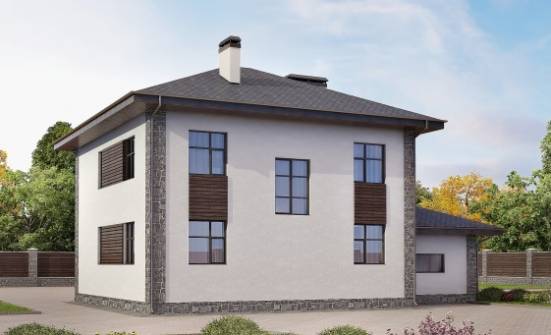 185-004-Л Проект двухэтажного дома, гараж, просторный дом из бризолита Тамбов | Проекты домов от House Expert