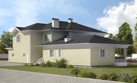 410-002-Л Проект двухэтажного дома, гараж, большой дом из блока Тамбов | Проекты домов от House Expert