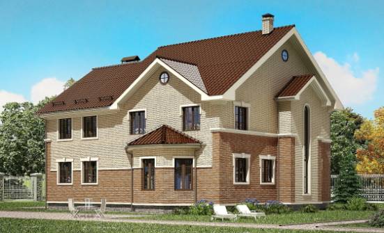 300-004-Л Проект двухэтажного дома, красивый домик из блока Моршанск | Проекты домов от House Expert