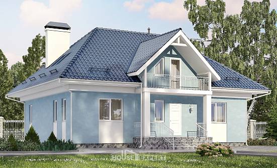 200-002-П Проект двухэтажного дома мансардой, красивый дом из пеноблока Мичуринск | Проекты домов от House Expert