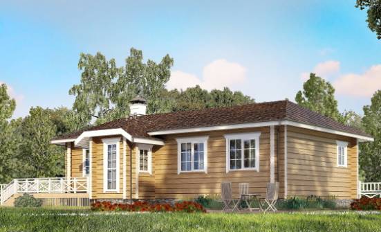 095-001-Л Проект одноэтажного дома, бюджетный загородный дом из дерева Тамбов | Проекты домов от House Expert