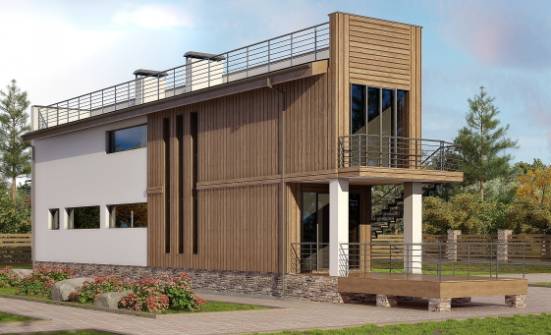 100-003-Л Проект двухэтажного дома, скромный загородный дом из поризованных блоков Мичуринск | Проекты домов от House Expert