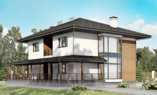 245-001-П Проект двухэтажного дома, простой загородный дом из поризованных блоков Мичуринск | Проекты домов от House Expert