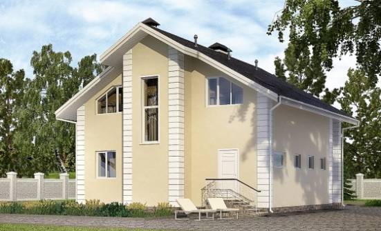 150-002-Л Проект двухэтажного дома мансардой и гаражом, современный дом из блока Тамбов | Проекты домов от House Expert
