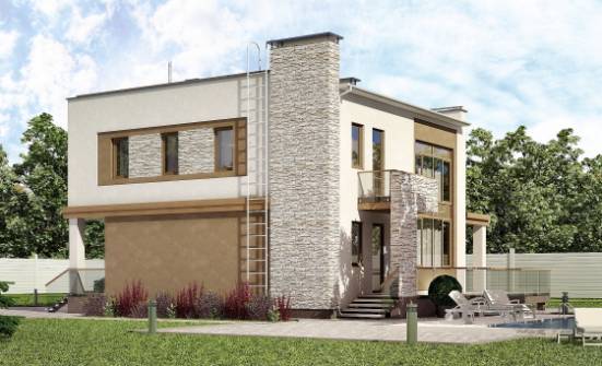 185-001-П Проект двухэтажного дома, простой коттедж из твинблока Моршанск | Проекты домов от House Expert