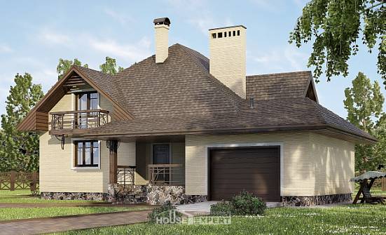 275-003-П Проект двухэтажного дома мансардный этаж и гаражом, красивый дом из кирпича Мичуринск | Проекты домов от House Expert