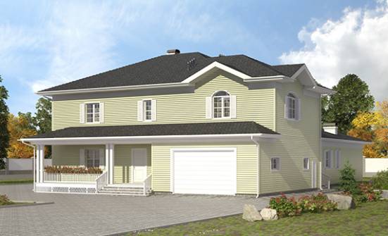 410-002-Л Проект двухэтажного дома, гараж, большой дом из блока Тамбов | Проекты домов от House Expert