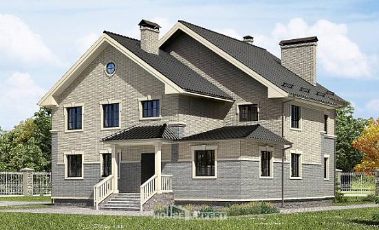 300-004-П Проект двухэтажного дома, современный коттедж из блока Мичуринск | Проекты домов от House Expert