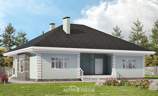 135-003-Л Проект одноэтажного дома, компактный загородный дом из газобетона Моршанск | Проекты домов от House Expert