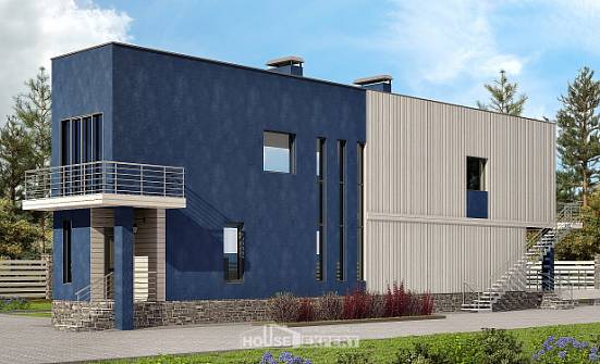 100-003-П Проект двухэтажного дома, скромный коттедж из керамзитобетонных блоков Тамбов | Проекты домов от House Expert