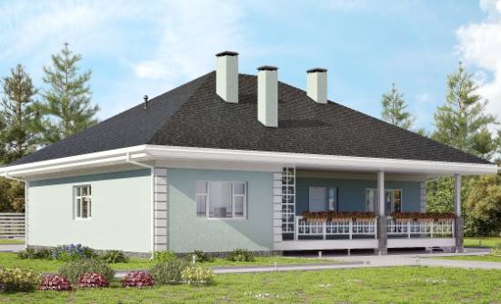 135-003-Л Проект одноэтажного дома, компактный загородный дом из газобетона Моршанск | Проекты домов от House Expert