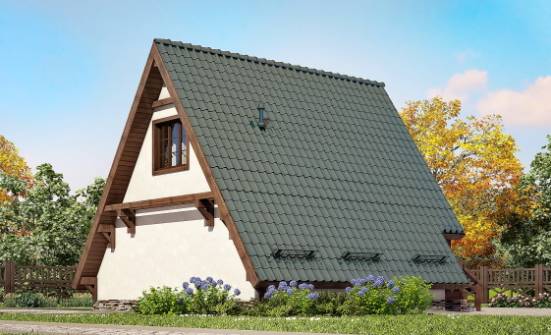 070-003-П Проект двухэтажного дома мансардой, скромный коттедж из дерева Тамбов | Проекты домов от House Expert