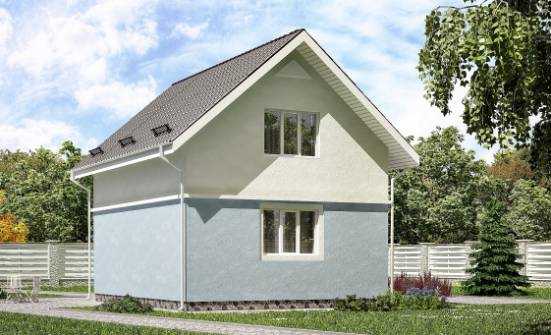 095-002-П Проект двухэтажного дома мансардой, классический домик из керамзитобетонных блоков Тамбов | Проекты домов от House Expert