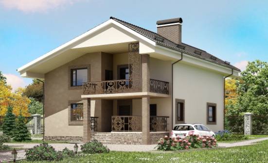 210-003-П Проект двухэтажного дома с мансардой, просторный коттедж из арболита Моршанск | Проекты домов от House Expert