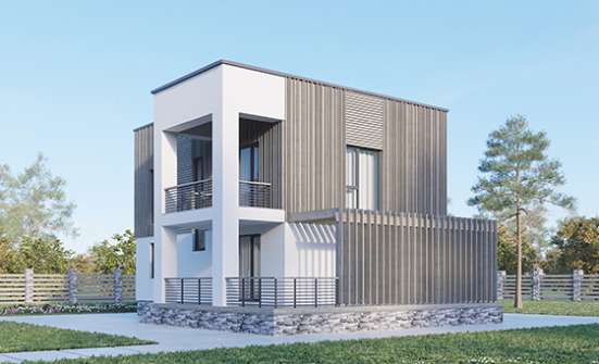 150-017-П Проект двухэтажного дома, доступный дом из арболита Тамбов | Проекты домов от House Expert