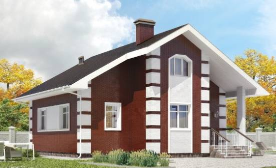 115-001-П Проект двухэтажного дома с мансардой, уютный домик из твинблока Моршанск | Проекты домов от House Expert