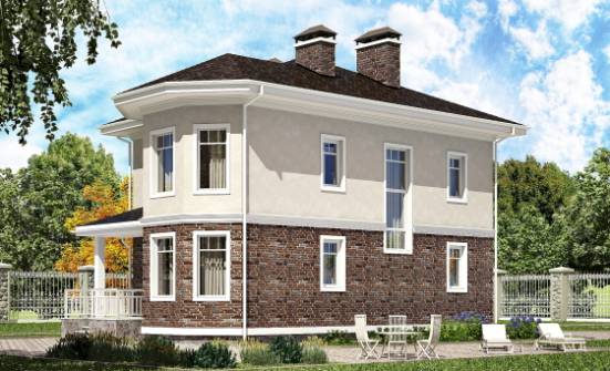 120-001-Л Проект трехэтажного дома, экономичный домик из поризованных блоков Тамбов | Проекты домов от House Expert