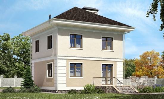 090-003-Л Проект двухэтажного дома, красивый дом из бризолита Тамбов | Проекты домов от House Expert