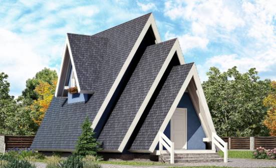 100-002-П Проект двухэтажного дома с мансардой, простой домик из бревен Моршанск | Проекты домов от House Expert