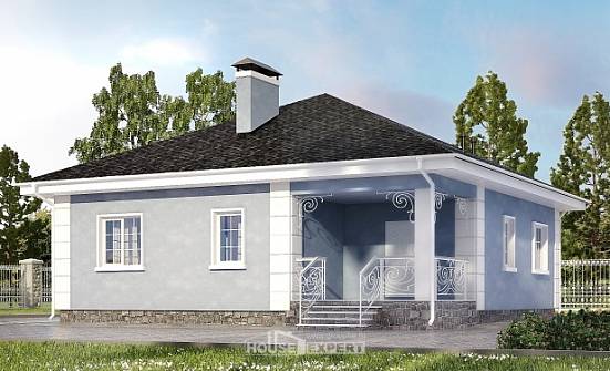 100-001-П Проект одноэтажного дома, доступный загородный дом из газосиликатных блоков Тамбов | Проекты домов от House Expert