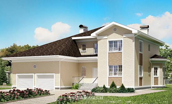 335-001-Л Проект двухэтажного дома, гараж, большой дом из кирпича Тамбов | Проекты домов от House Expert