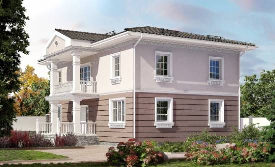 210-005-П Проект двухэтажного дома, средний коттедж из арболита Тамбов | Проекты домов от House Expert