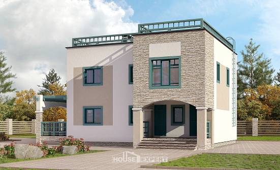 150-010-П Проект двухэтажного дома, современный дом из кирпича Тамбов | Проекты домов от House Expert