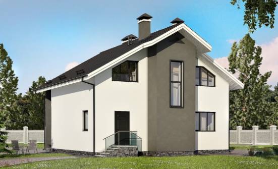 150-005-Л Проект двухэтажного дома мансардой, бюджетный дом из бризолита Тамбов | Проекты домов от House Expert