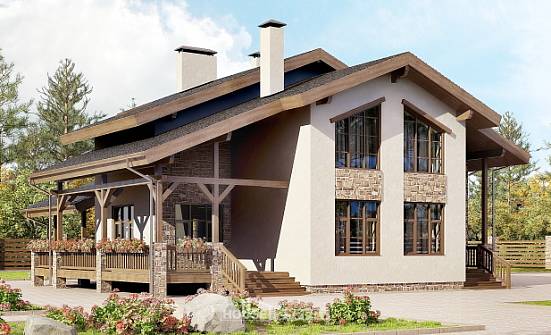 240-003-Л Проект двухэтажного дома с мансардой, средний домик из кирпича Моршанск | Проекты домов от House Expert