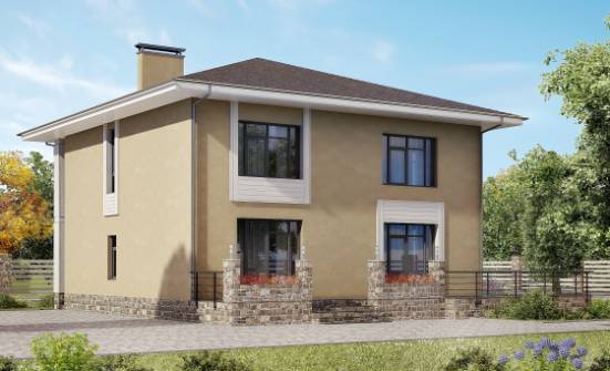 180-015-Л Проект двухэтажного дома, компактный домик из газобетона Мичуринск | Проекты домов от House Expert