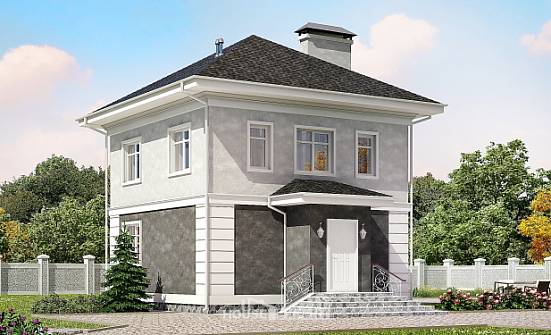 090-003-П Проект двухэтажного дома, скромный домик из газобетона Моршанск | Проекты домов от House Expert