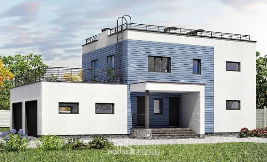 180-012-Л Проект двухэтажного дома и гаражом, классический дом из кирпича Мичуринск | Проекты домов от House Expert