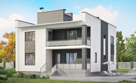 225-001-П Проект двухэтажного дома, современный коттедж из теплоблока Тамбов | Проекты домов от House Expert