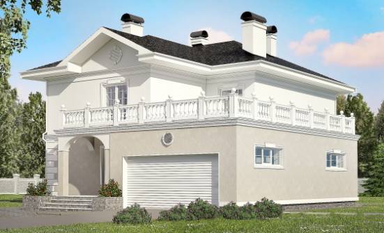 340-002-П Проект двухэтажного дома, гараж, красивый загородный дом из кирпича Моршанск | Проекты домов от House Expert