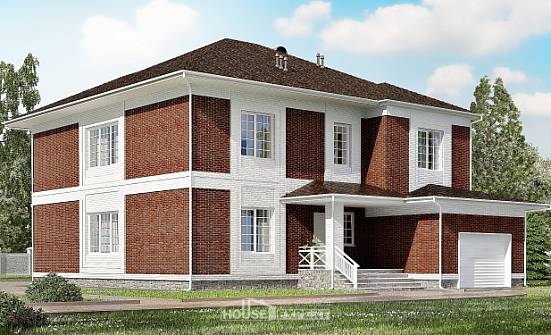 315-001-П Проект двухэтажного дома, гараж, современный дом из кирпича Моршанск | Проекты домов от House Expert