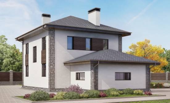 185-004-Л Проект двухэтажного дома, гараж, просторный дом из бризолита Тамбов | Проекты домов от House Expert