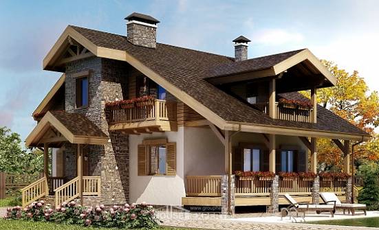 150-004-П Проект двухэтажного дома с мансардным этажом, простой дом из газосиликатных блоков Мичуринск | Проекты домов от House Expert
